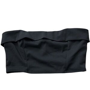 NWT LACAUSA Black‎ Crop Top Size Large